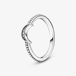 Pandora Crescent Moon Beaded Ring